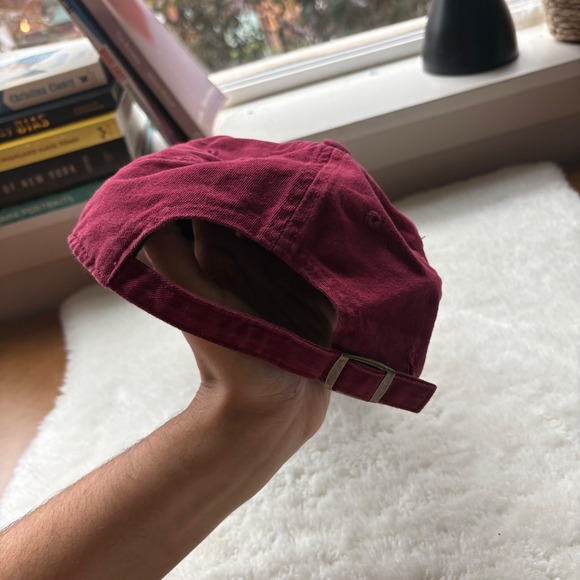 Covering Author Studio Burgundy Dad Hat Baseball Cap Adjustable Strap - Picture 4 of 6